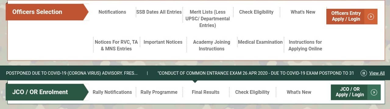 Indian Army Admit Card download kare